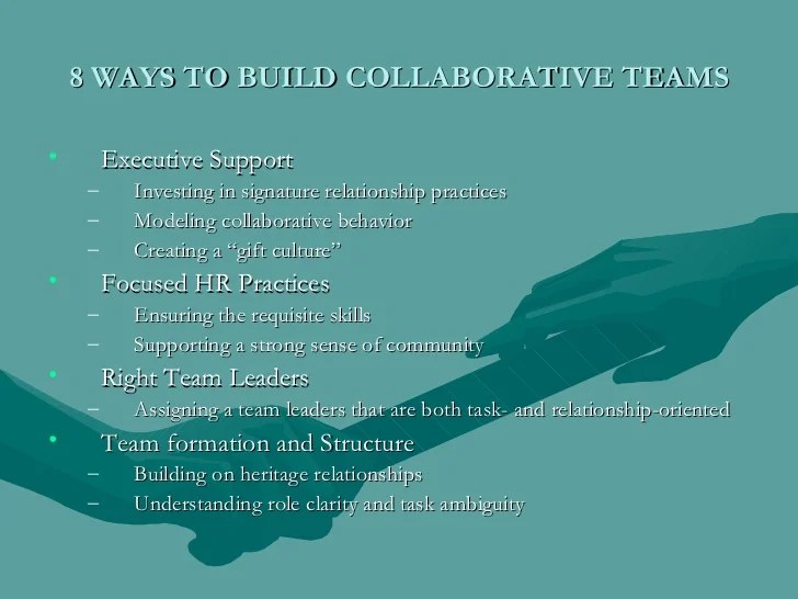 8 ways collaborative teams