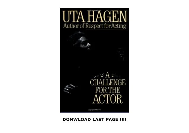 A Challenge for the Actor [PDF]