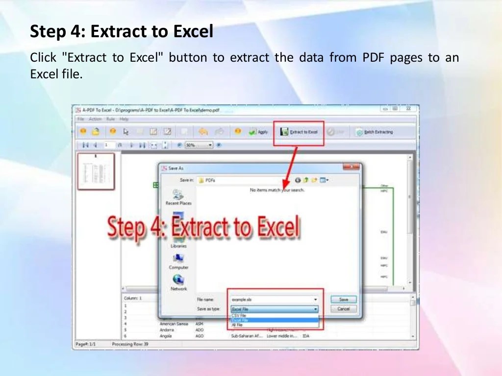 A pdf to excel accurately convert pdf tables to excel and easily edit