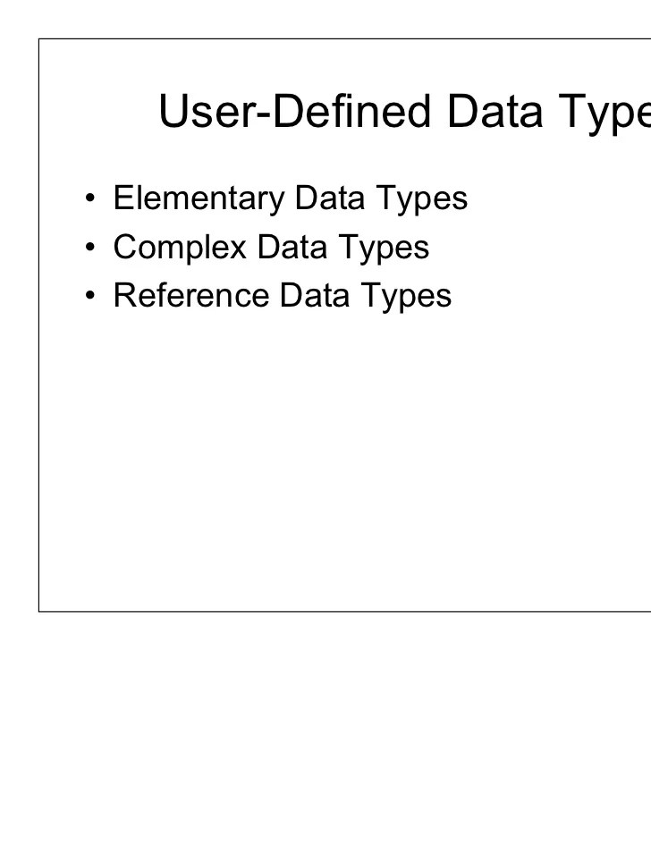 Abap slides user defined data types and data