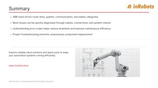 ABB Robot Error Codes Irc5 Troubleshooting Guide | PDF
