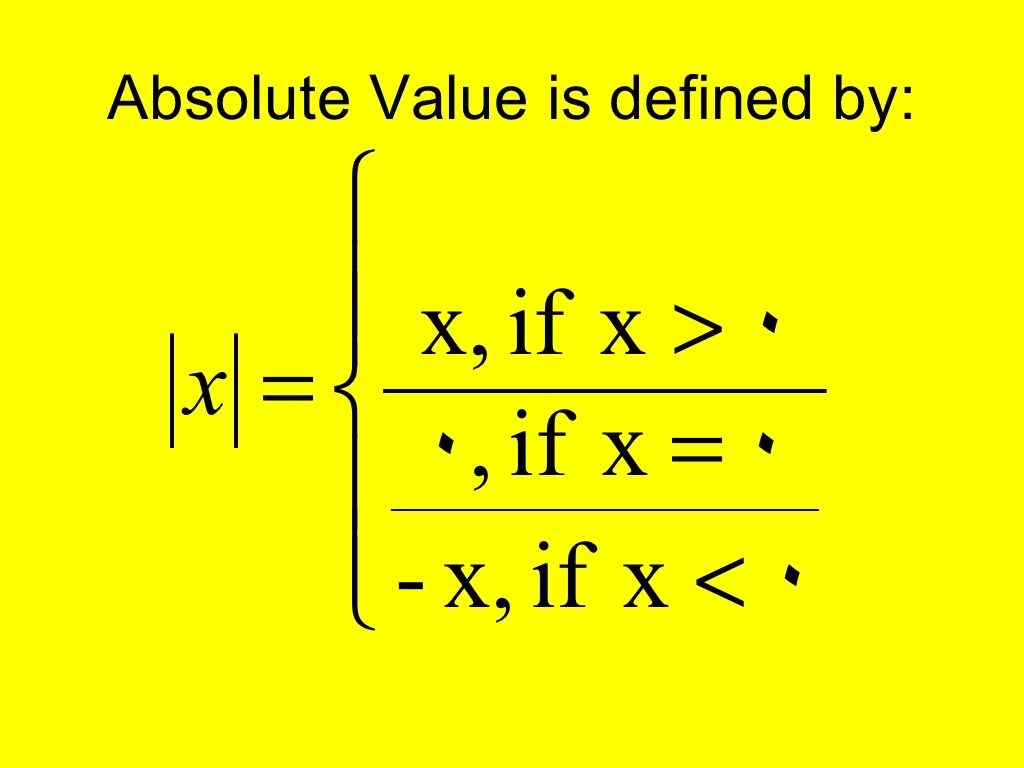 Absolute value functions