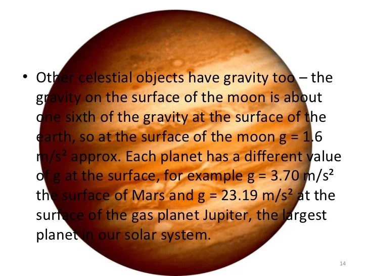 Acceleration due to gravity