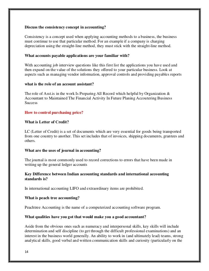 Accounting interview questions