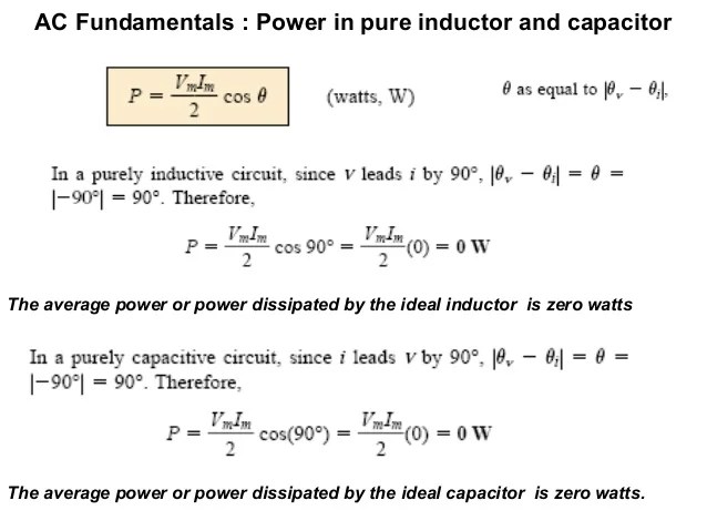 Ac fundamentals 3 power in ac circuits