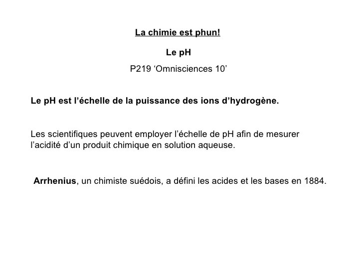 Acide Base P H