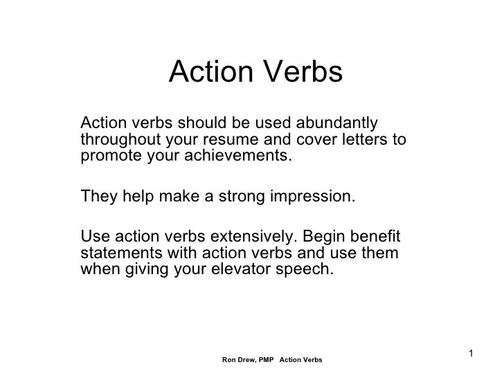 RDrew Action Verbs