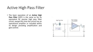 Active Filters - Electrical Network Analysis | PPTX