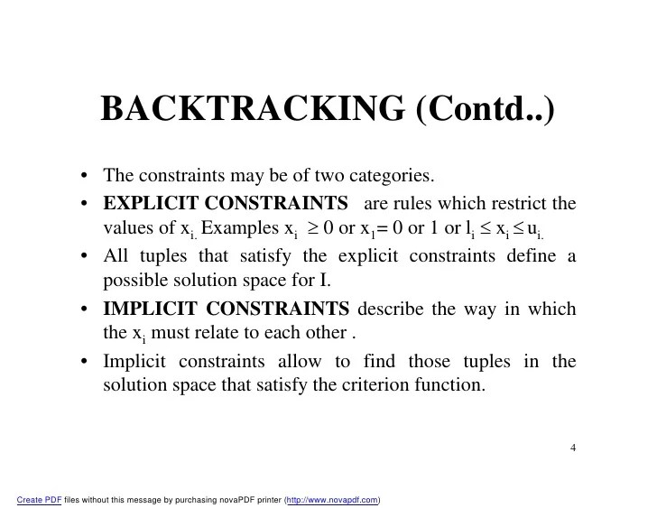 backtracking algorithms of ada