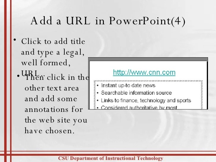 Add A Url In Power Point