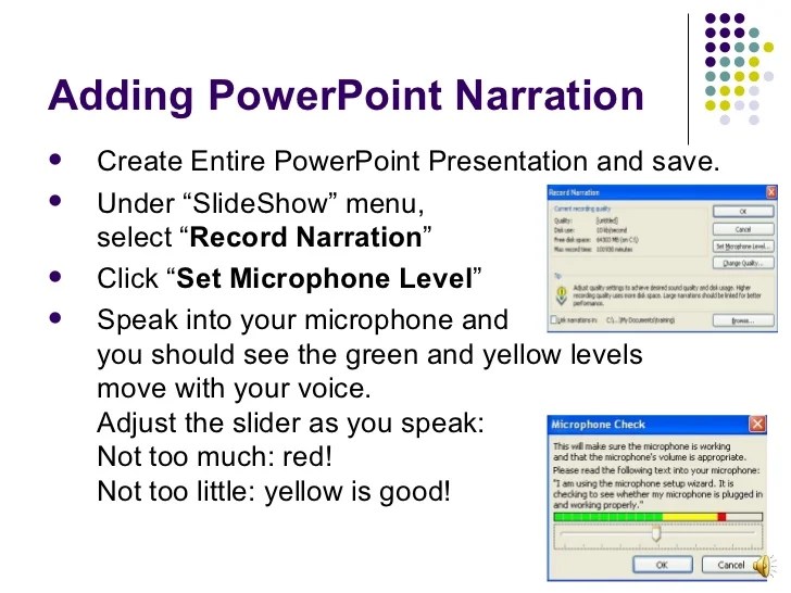 Adding Audio Narration to PowerPoint