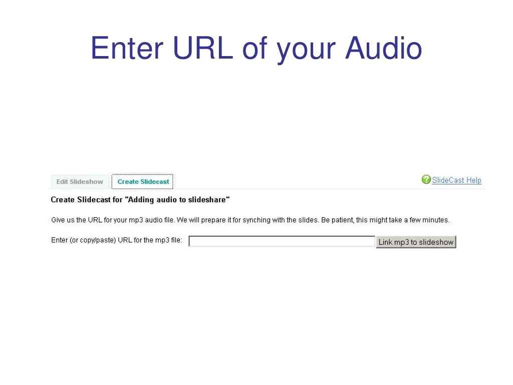 Adding Audio To Slideshare