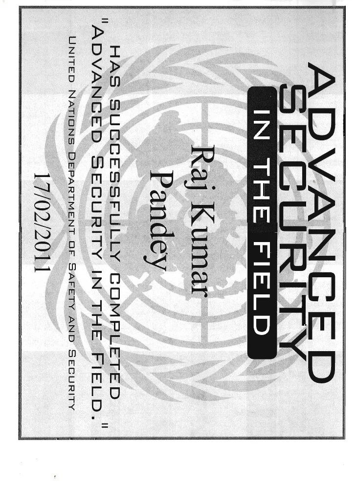Advanced security in the field undss raj kumar pandey