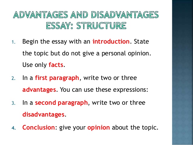 How to write and advantages and disadvantages essay