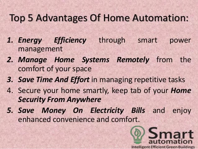 Advantages of home and industrial automation!