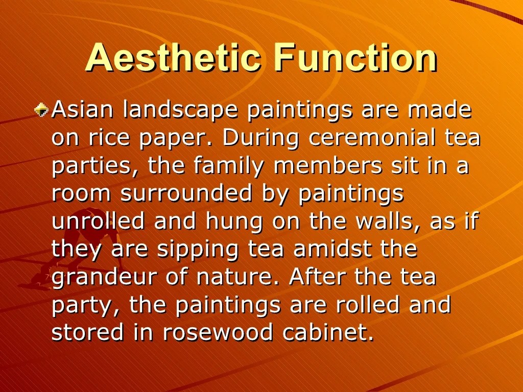 Aesthetic function