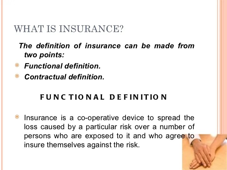 FUNCTIONS OF INSURANCE