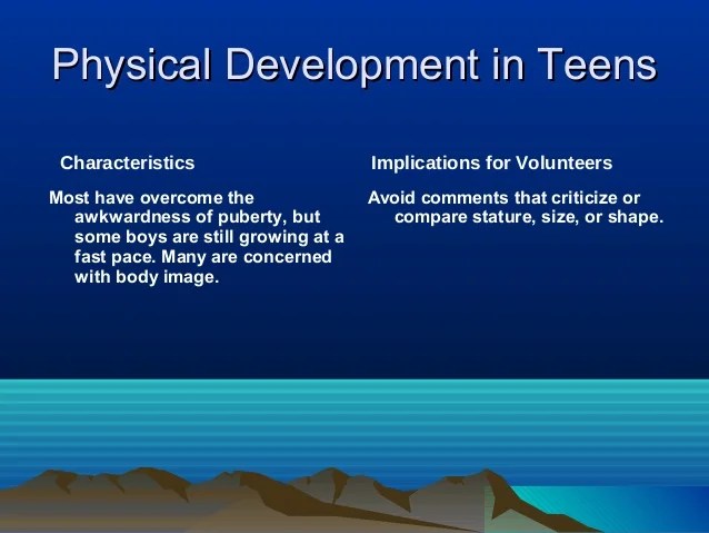 Child Development: Young Teens (12-14 years old) CDC