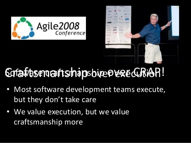 Agile Engineering and Software Craftsmanship Agile Engineering and Software Craftsmanship