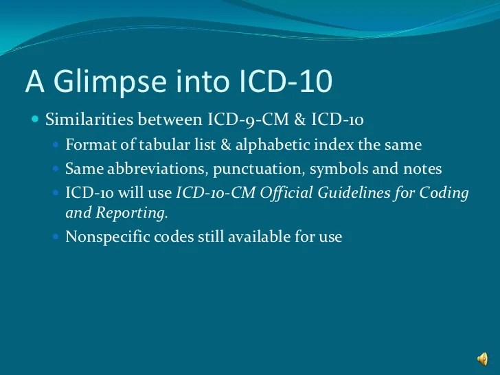 A glimpse into icd 10 powerpoint