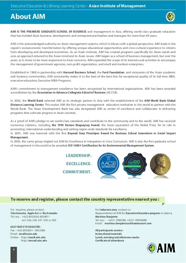 AIM Basic Management Program 2013