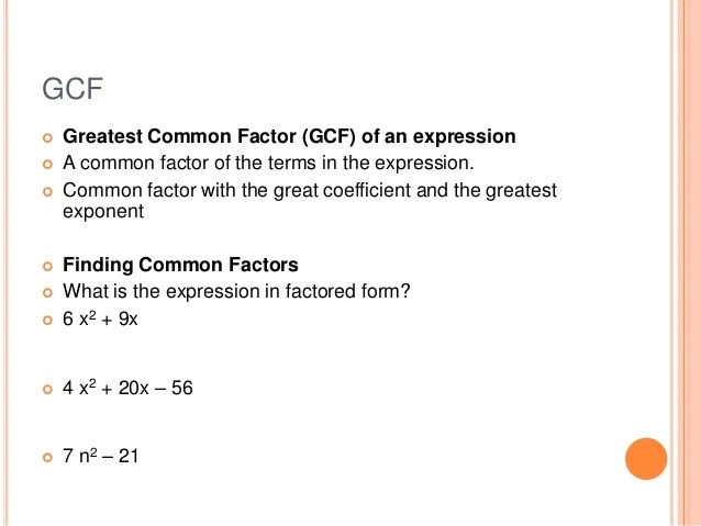 Alg II Unit 44 Factoring Quadratic Expressions