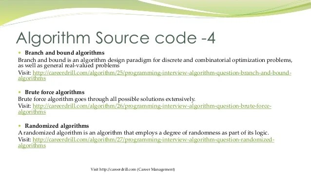 List of Algorithms Interview Questions