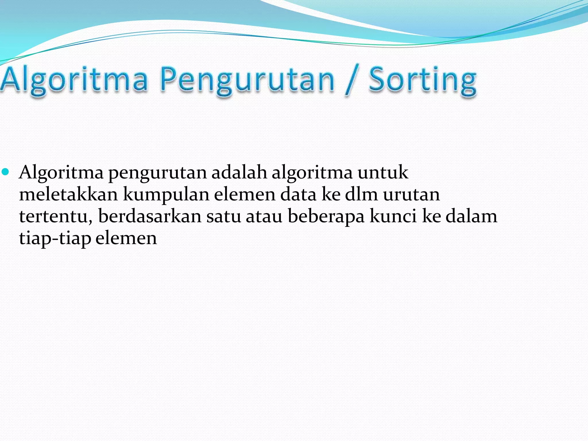 Algoritma sorting PPTX