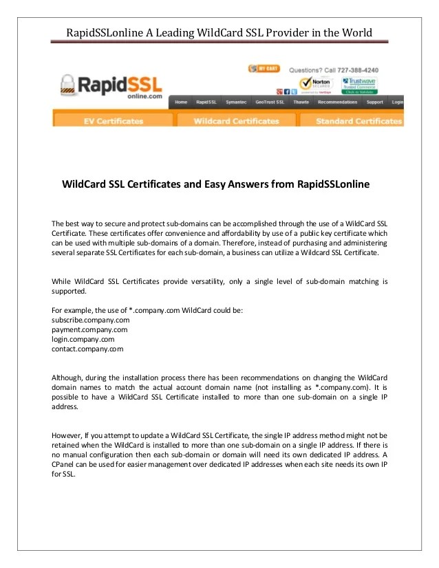 Know Everything about WildCard SSL Certificate from
