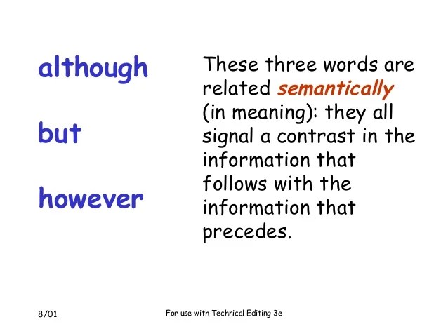 Although but ppt