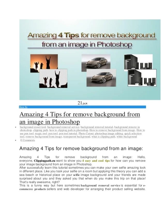 Amazing 4 tips for remove background from an image in