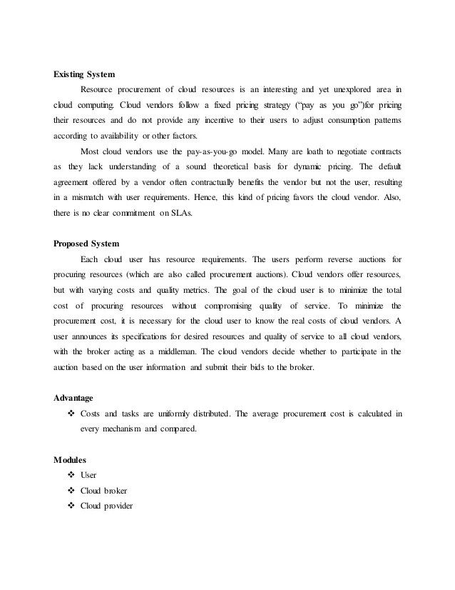 2014 IEEE CLOUD COMPUTING PROJECT A mechanism design approach