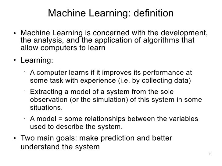 An introduction to Machine Learning An introduction to Machine Learning