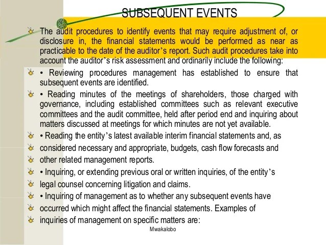Analyitical review procedures and going concern