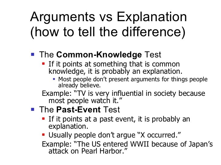 Analysis Intro to Arguments