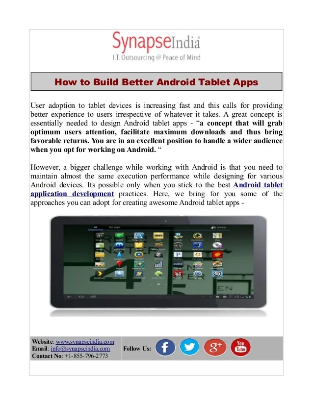 How to Build Better Android Tablet Apps