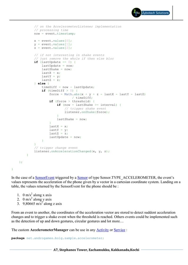 Android accelerometer sensor tutorial PDF
