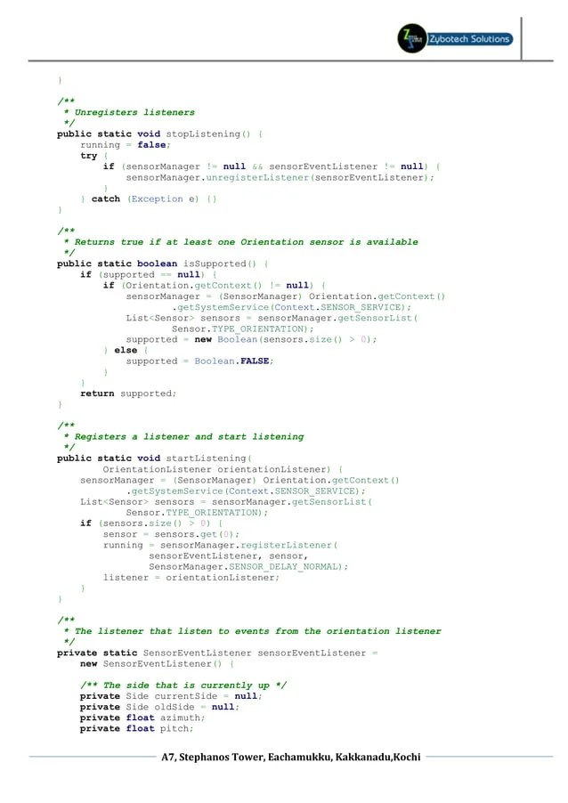 Android accelerometer sensor tutorial PDF