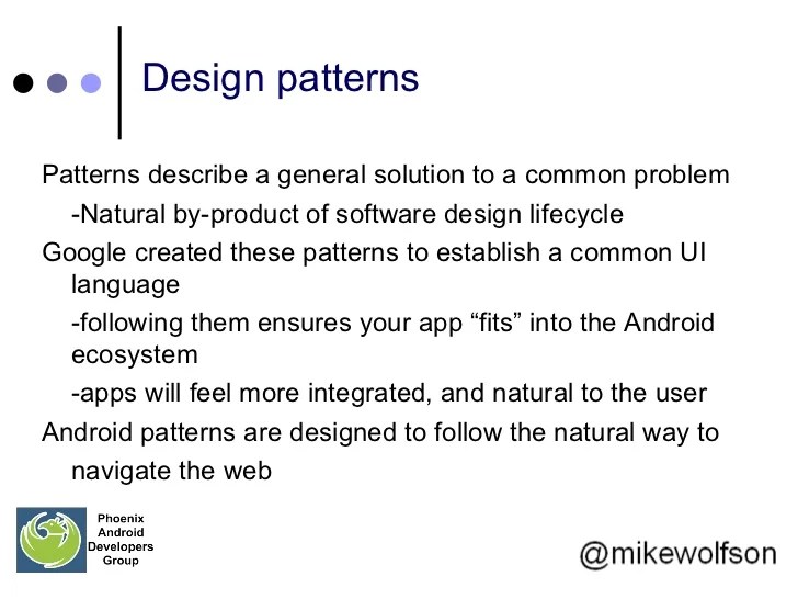 Android UI Design Patterns & Best Practices