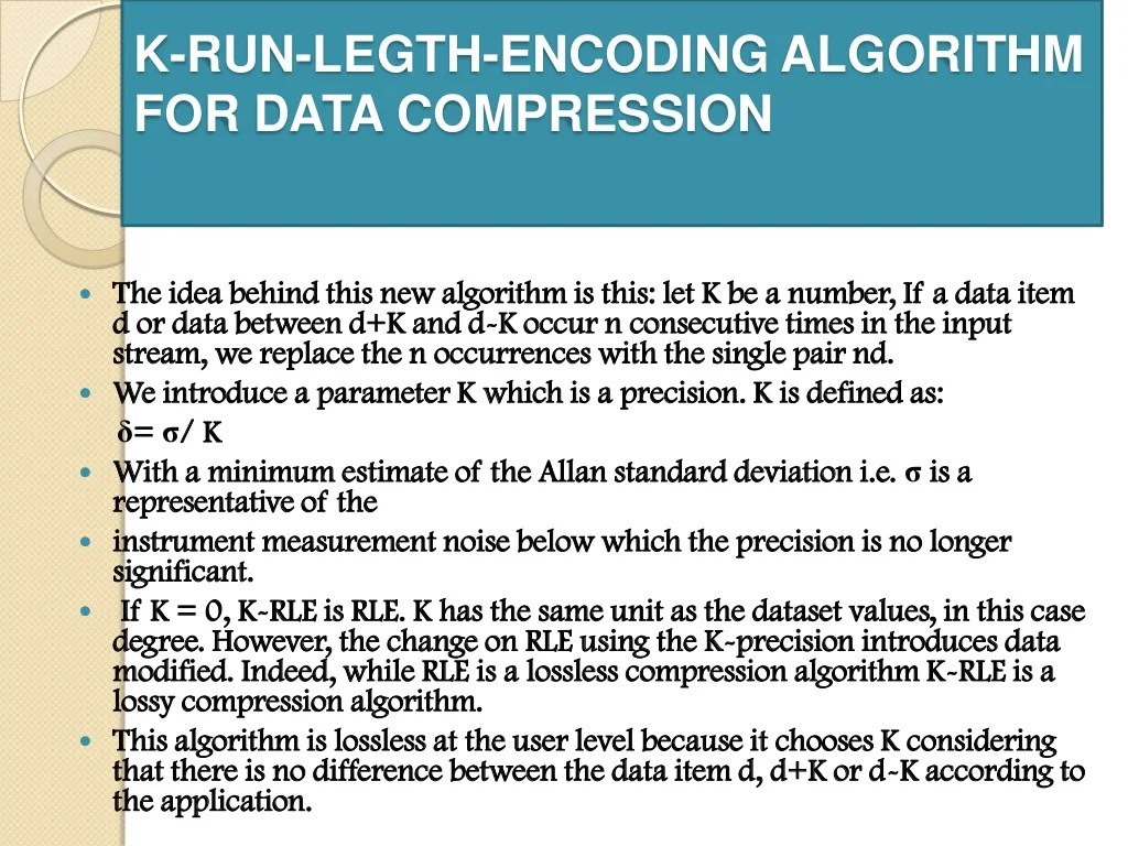 A new algorithm for data compression technique using vlsi