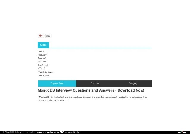 Angular 2 interview questions and answers