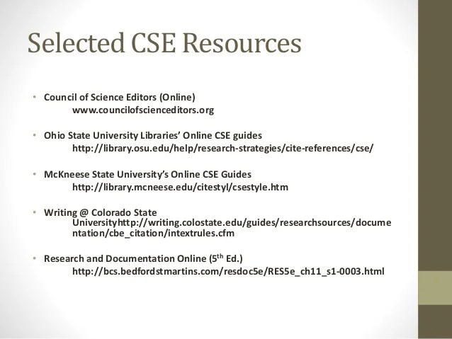 🎉 Cse writing style. Formatting Your Paper. 20190223