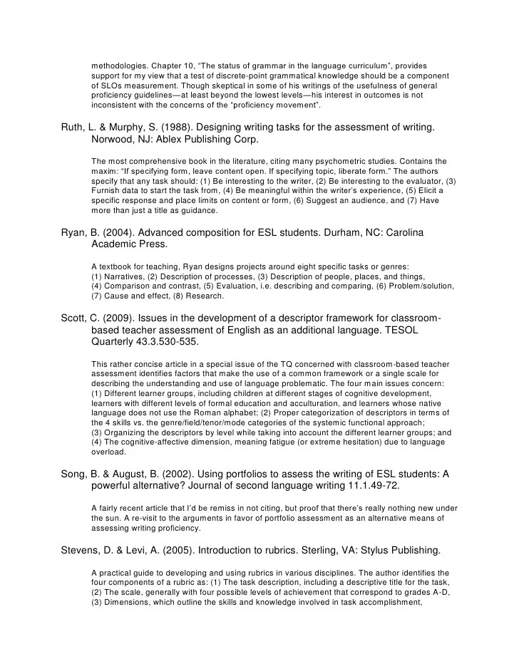 Annotated Bibliography