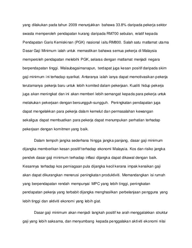 Contoh Karangan Pengajian Am Kebaikan Pelaksanaan Gaji