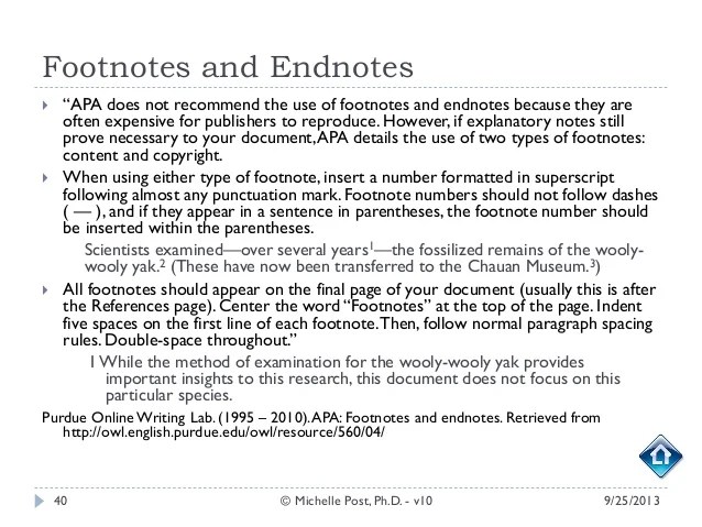 Apa foot note