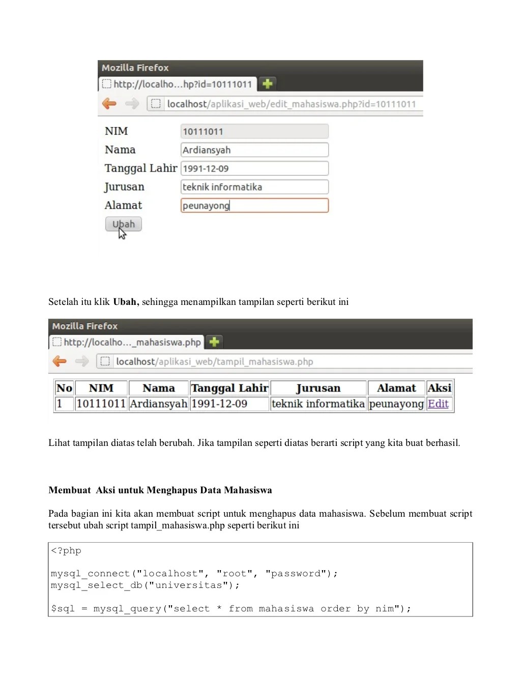 Aplikasi web sederhana