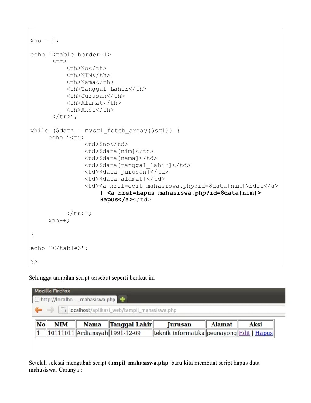 Aplikasi web sederhana