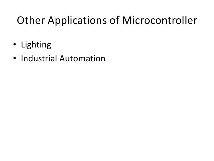 Application of microprocessor