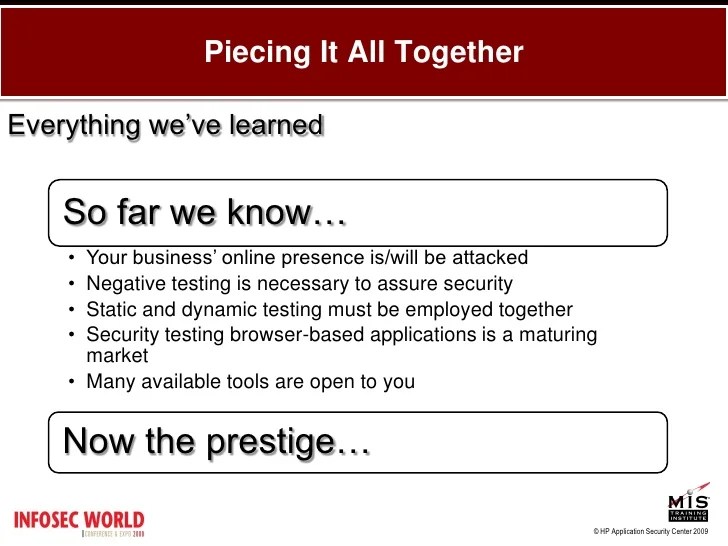 Application Security Testing Results You Need V1.0 Public
