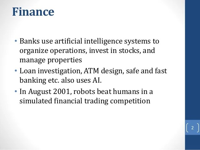 Applications of Artificial Intelligence